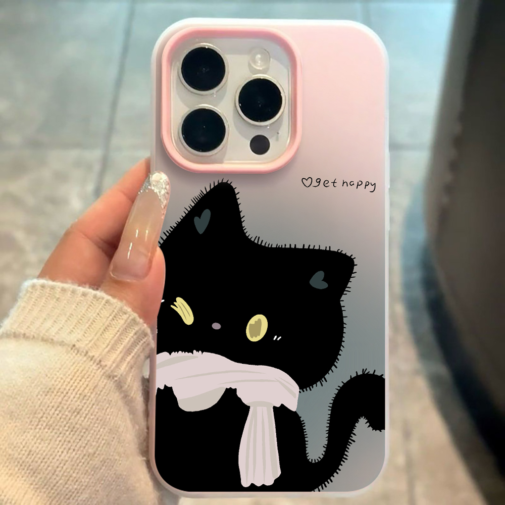 Phone Cases Cat - INS Couple Black White Cat Candy