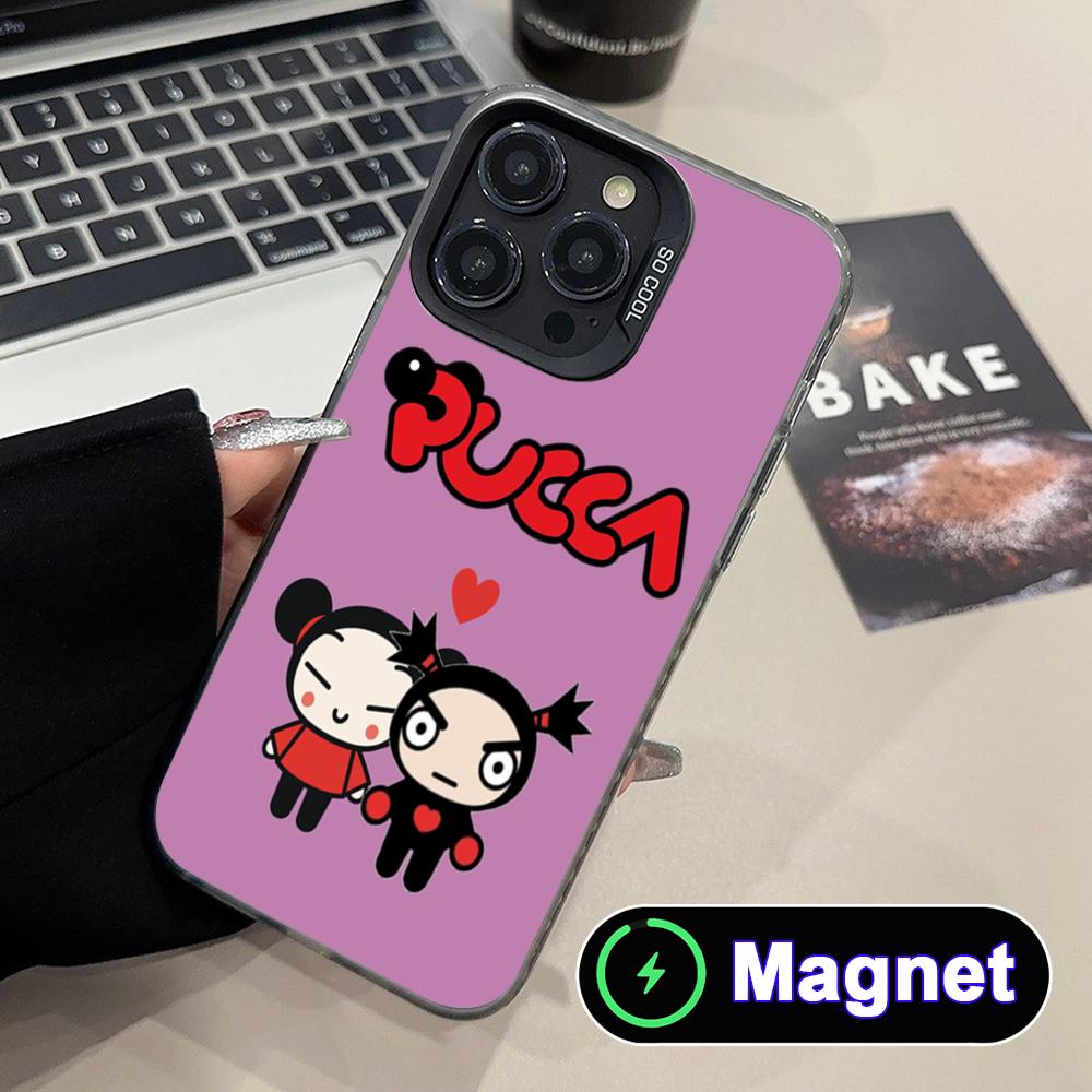 Phone Cases With Magnet - Cartoon P-Pucca Phone Case for iPhone