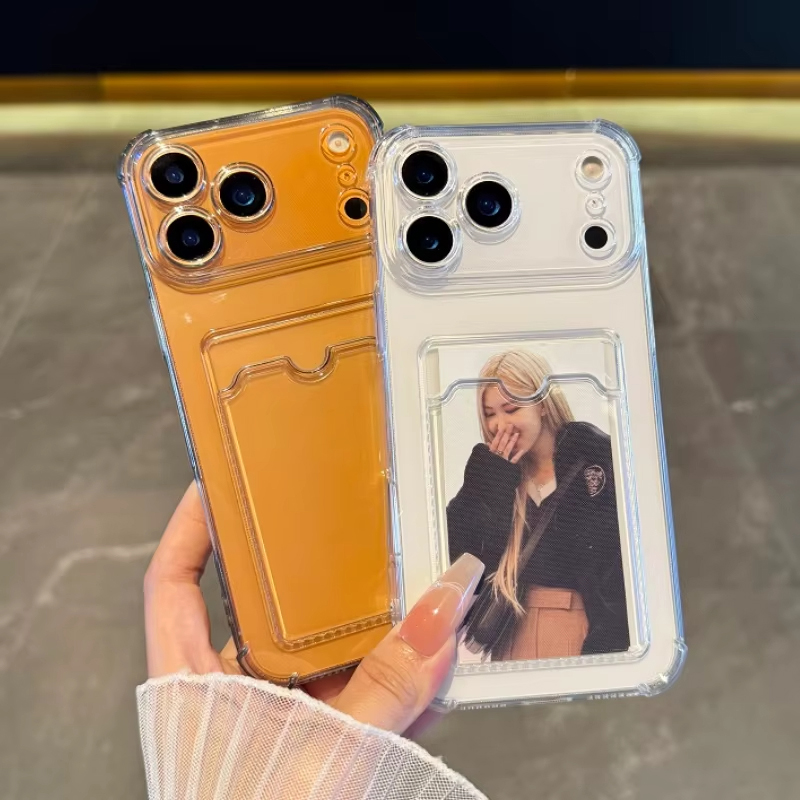 Phone Cases That Hold Cards - Transparent Card Slot Holder Case For