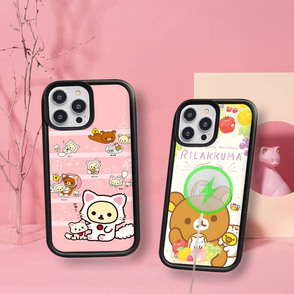 Phone Cases Brands - Cartoon Character Brand R-Rilakkuma Kawaii Magnetic