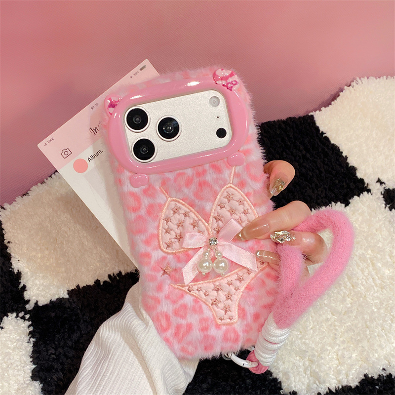 Phone Cases For Iphone 15 - Luxury Leopard Print Bikini Pattern Plush