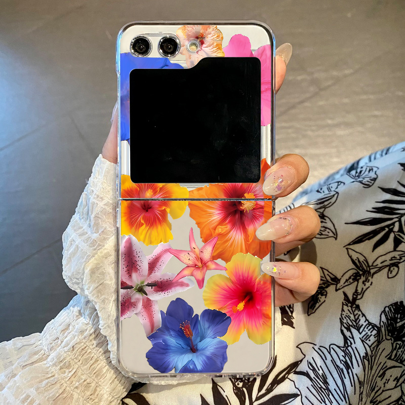 Phone Cases Z Fold 4 - Realistic Floral Print Phone Case For