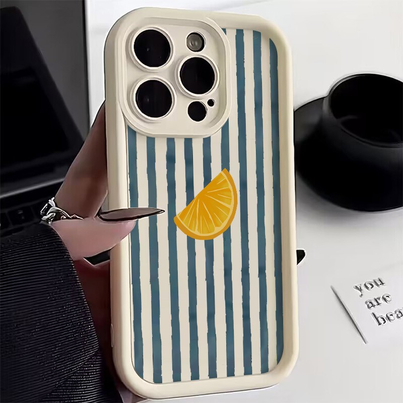Phone Cases Online - Striped Lemon Slice Pattern Phone Case
