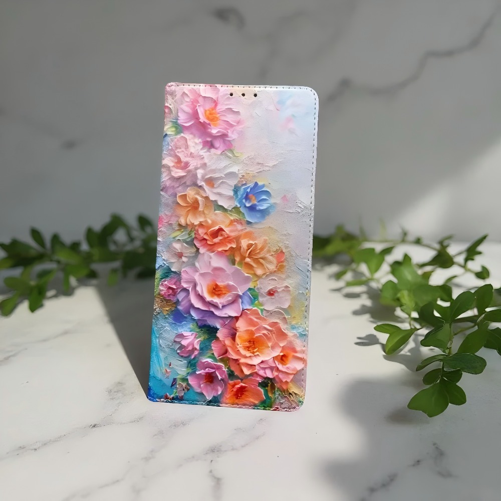 Phone Cases Galaxy S25 - Painted Magnetic Flip Leather Wallet Case