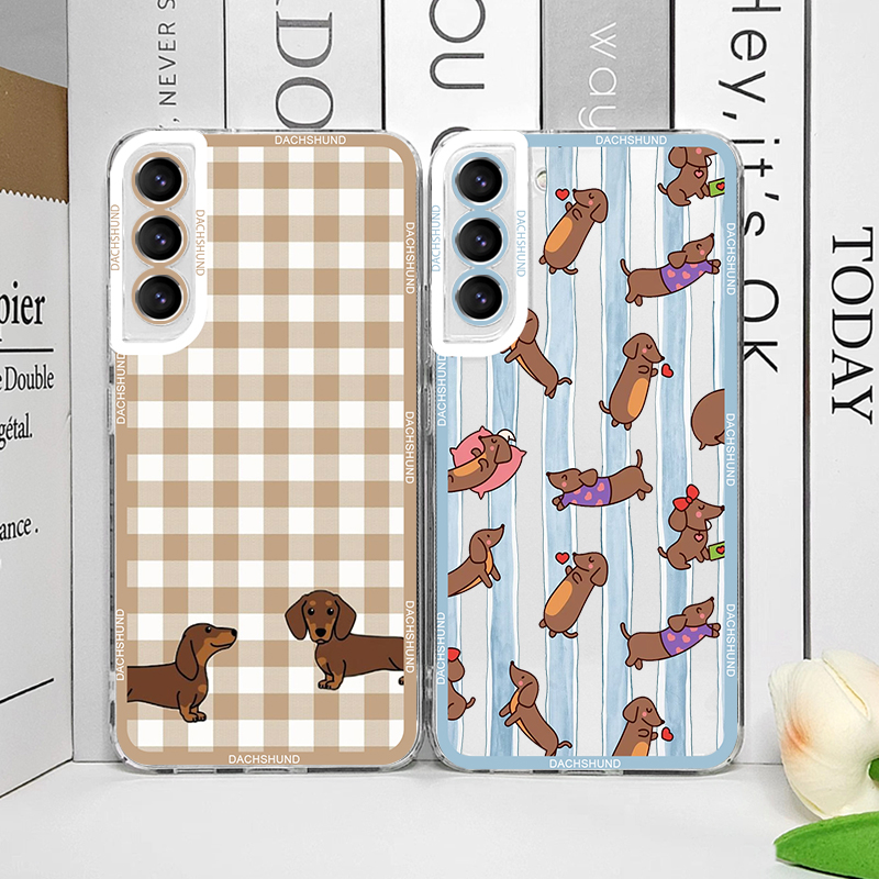 Phone Cases Galaxy S25 - Cute Sausage Dog Phone Case for