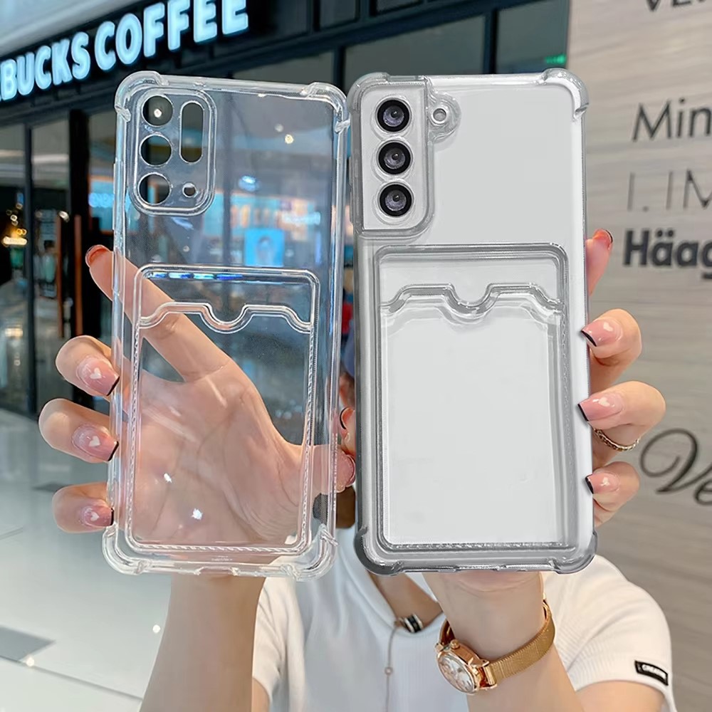 Phone Cases That Hold Cards - Clear Silicone Card Slot Holder Phone