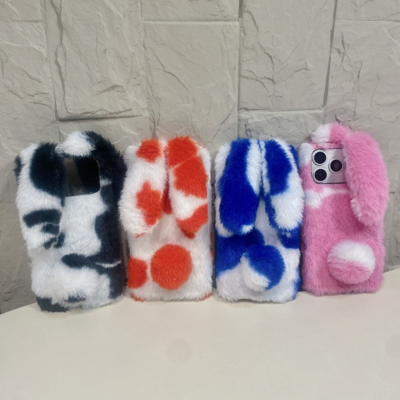 Phone Cases For Iphone 15 - Cute Rabbit Design Fluffy Phone Cases