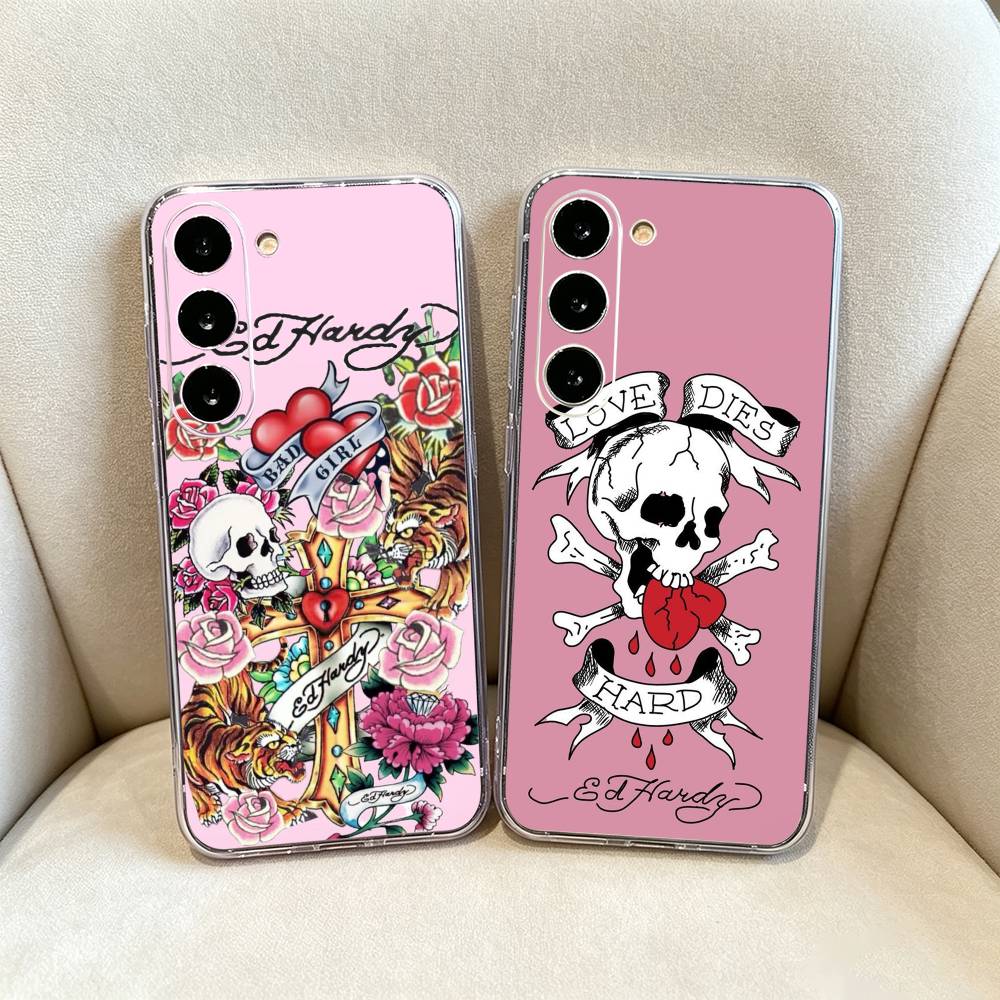 Phone Cases Brands - Fashion Ed Hardy Brands-S Clear Soft