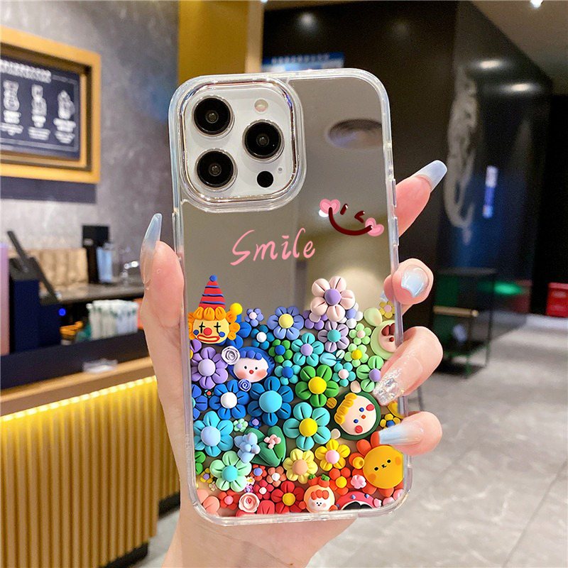 Cute Flower Makeup Mirror Phon - đánh giá và giá Phone Cases Aesthetic