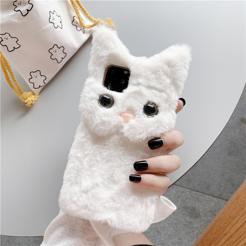 3D Cute Cartoon Cat Furry Plus - đánh giá và giá Phone Cases Cat