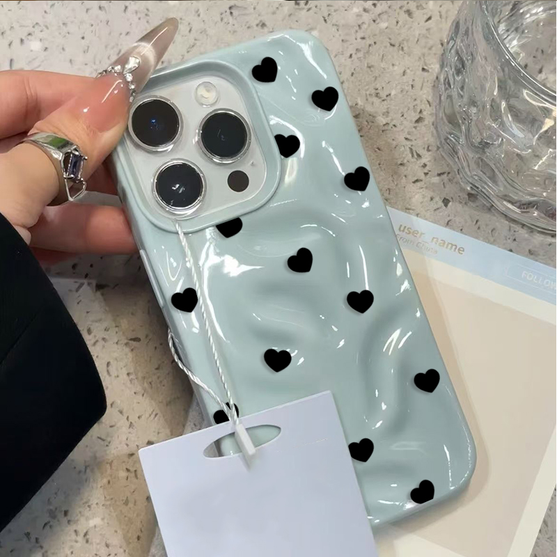 Aesthetic Cute Black Heart Sho - đánh giá và giá Phone Cases Aesthetic