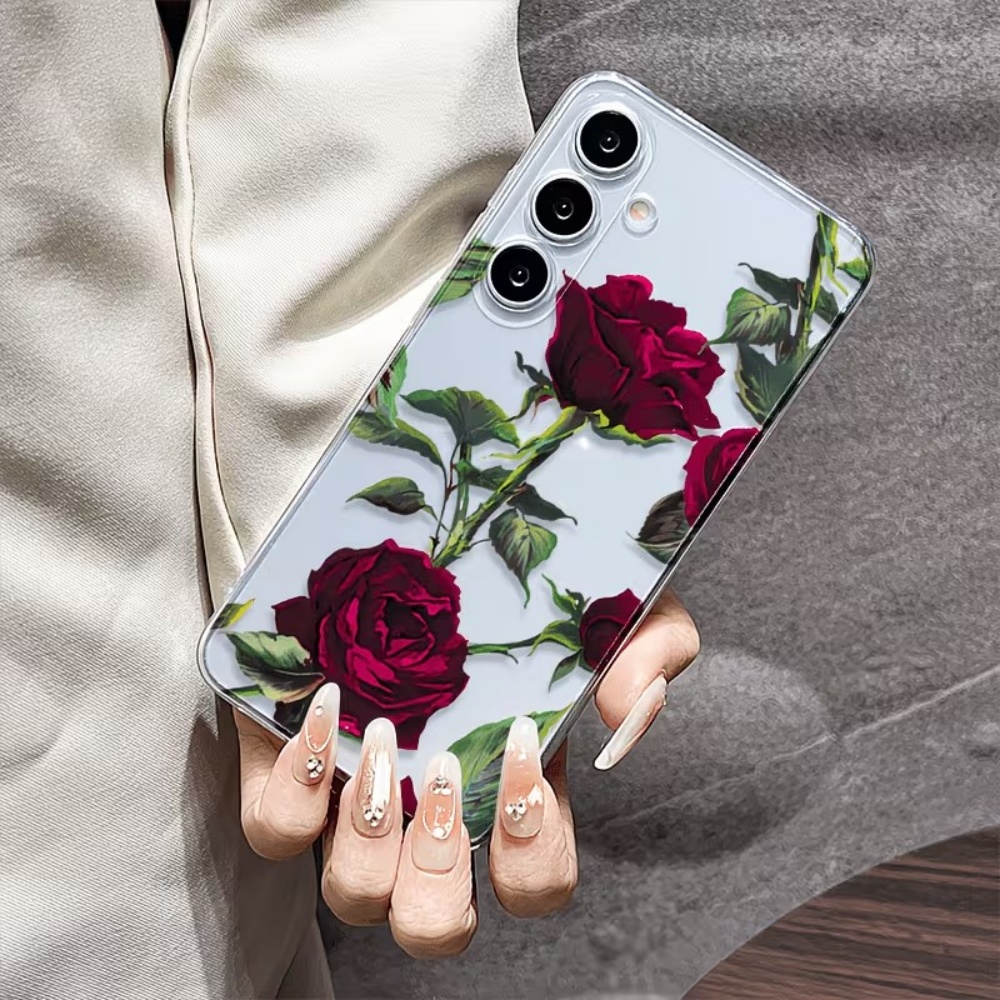 Aesthetic Red Rose Floral Phon - đánh giá và giá Phone Cases Aesthetic