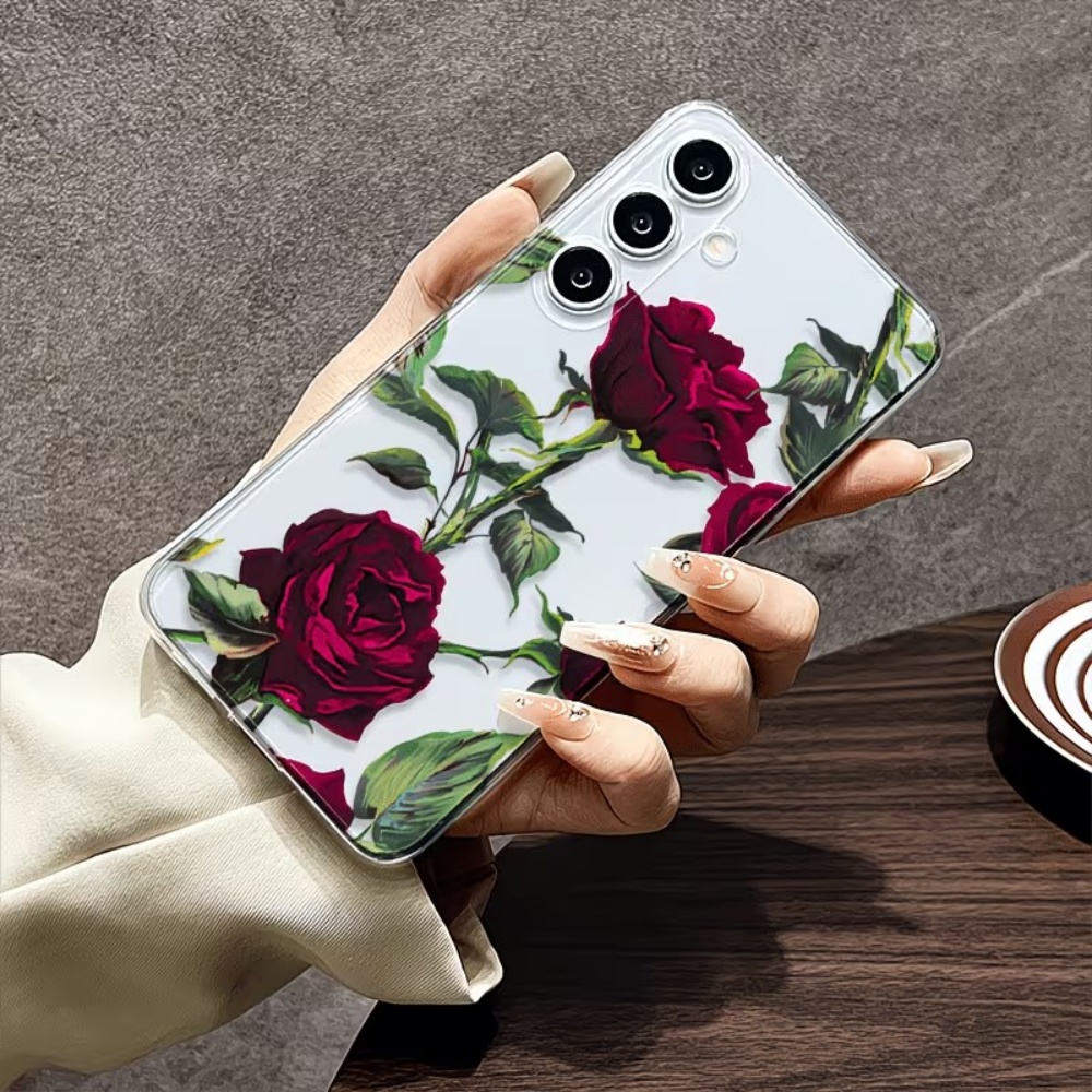 Aesthetic Red Rose Floral Phon - đánh giá và giá Phone Cases Aesthetic