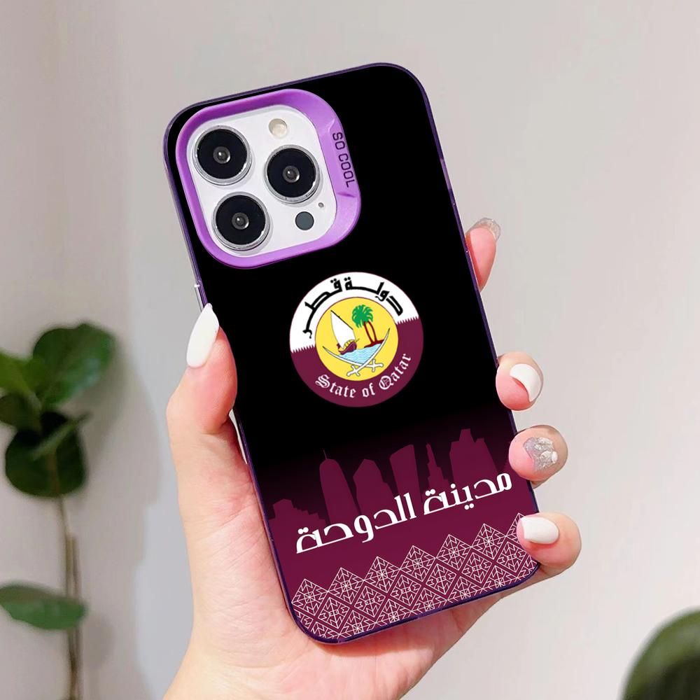 Qatar Flag Purple Translucent  - đánh giá và giá Phone Cases Qatar