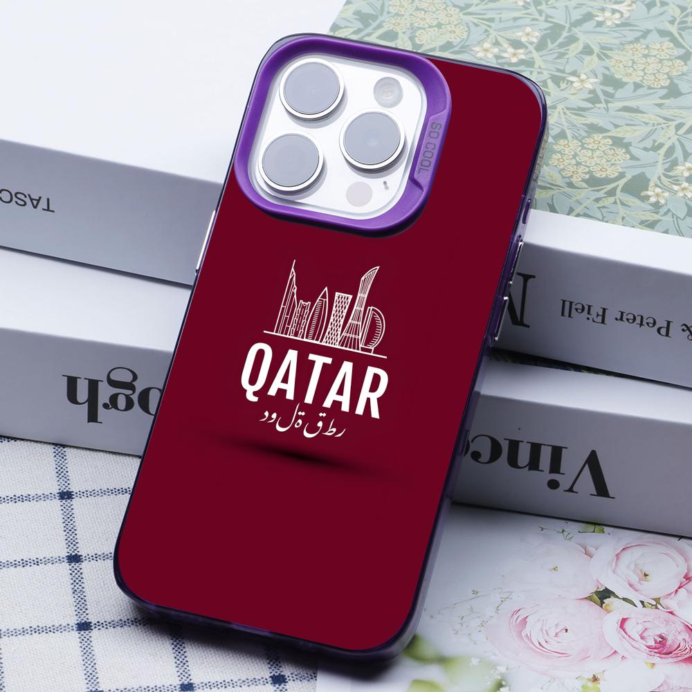 Qatar Flag Purple Translucent  - đánh giá và giá Phone Cases Qatar