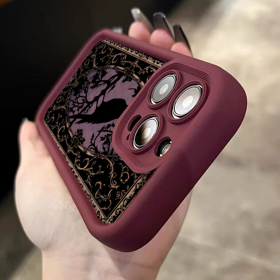 Aesthetic Black Crow Pattern W - đánh giá và giá Phone Cases Aesthetic