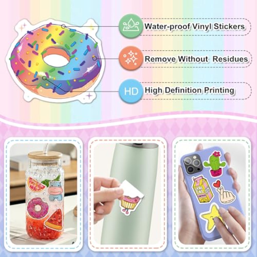 100 PCS Cute Stickers for Wate - đánh giá và giá Phone Cases Aesthetic