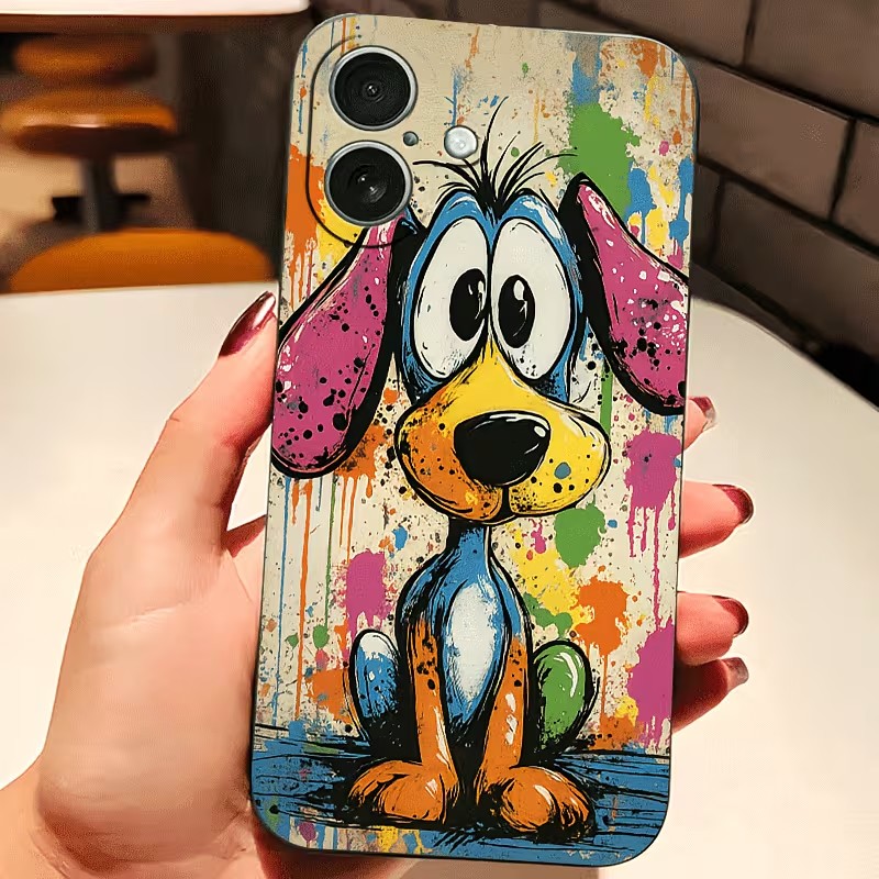 Graffiti Colored Puppy TPU Pho - đánh giá và giá Phone Cases Online