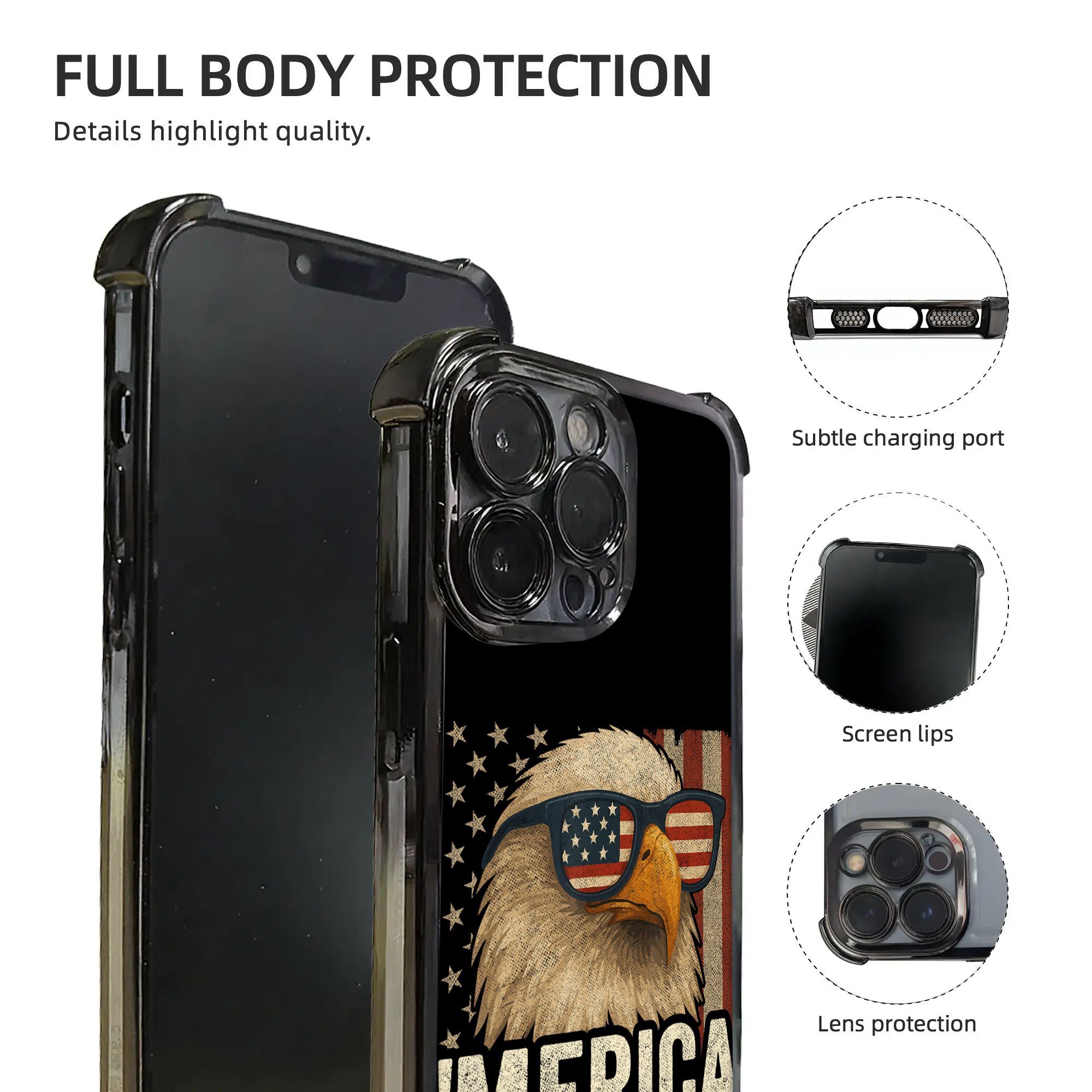 American Flag Patriotic Bald E - đánh giá và giá Phone Cases Usa