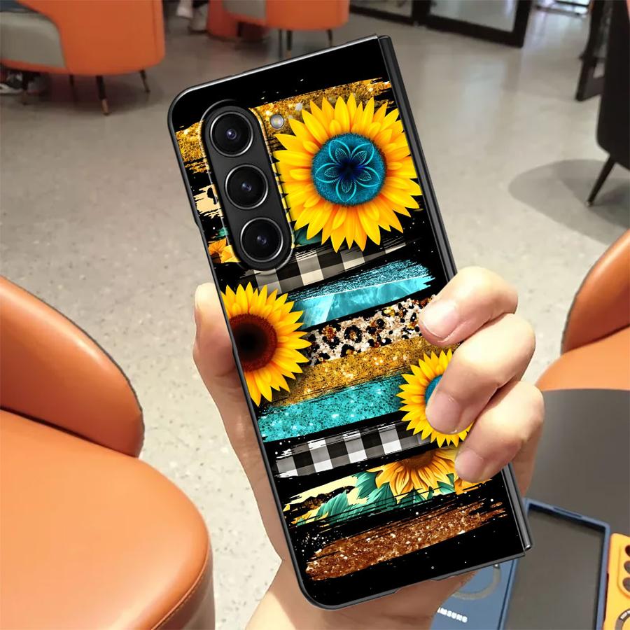 Zebra Striped Sunflower Back P - đánh giá và giá Phone Cases Z Fold 4