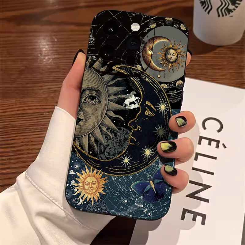 Aesthetic Sun Moon Print Phone - đánh giá và giá Phone Cases Aesthetic