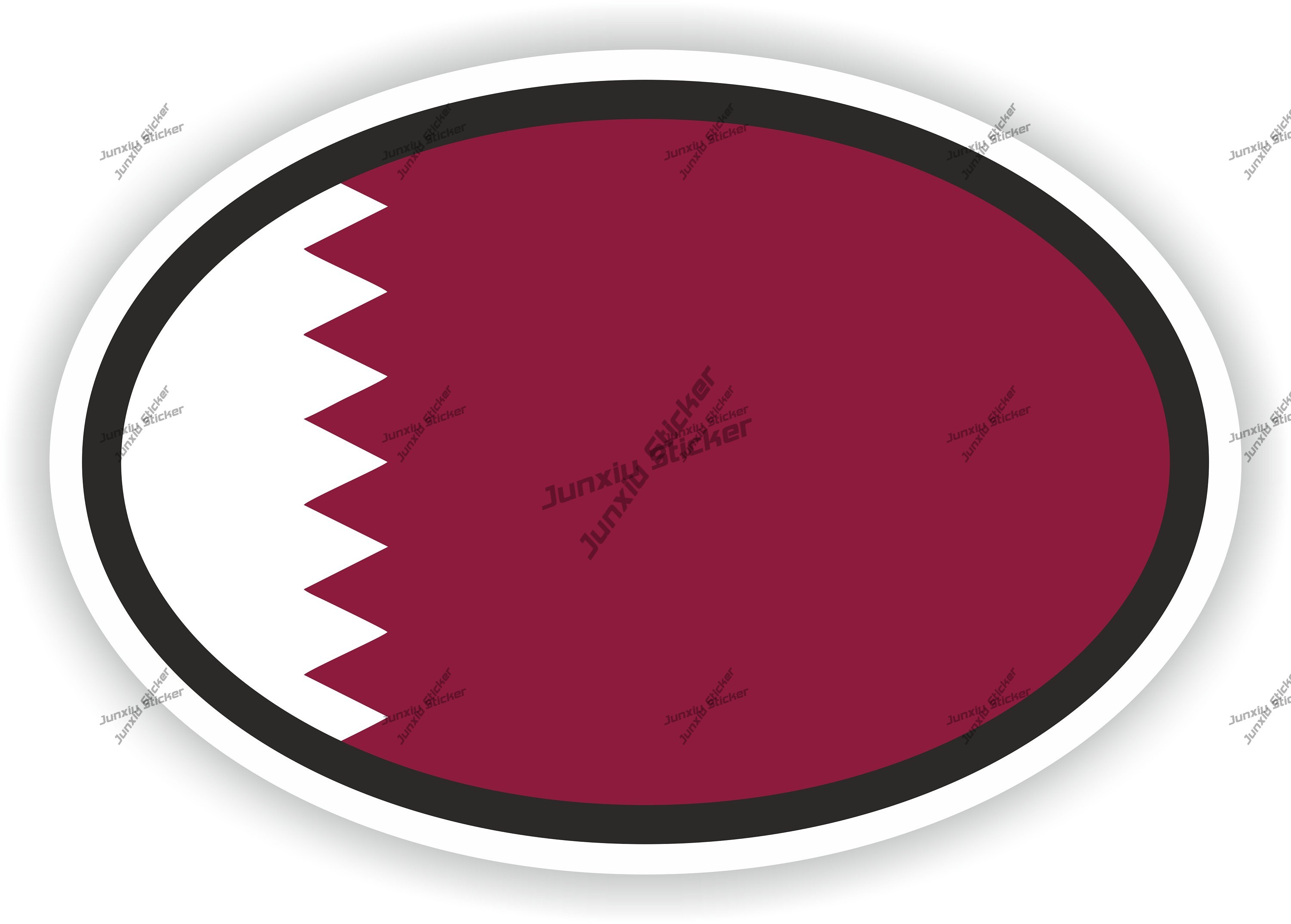 Qatar Flag Oval Sticker Novelt - đánh giá và giá Phone Cases Qatar