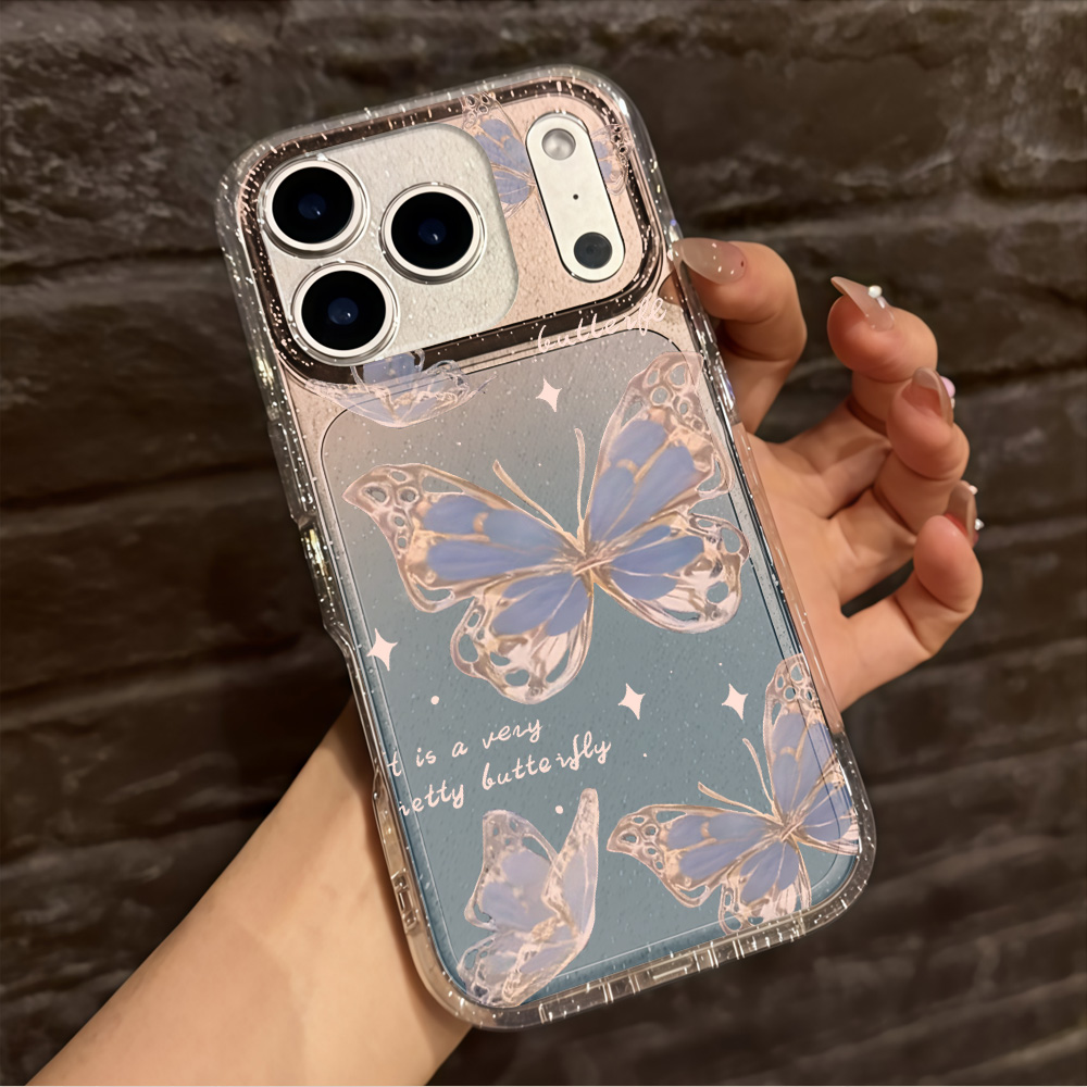 Luxury Blue Butterfly Clear Gl - đánh giá và giá Phone Cases Online