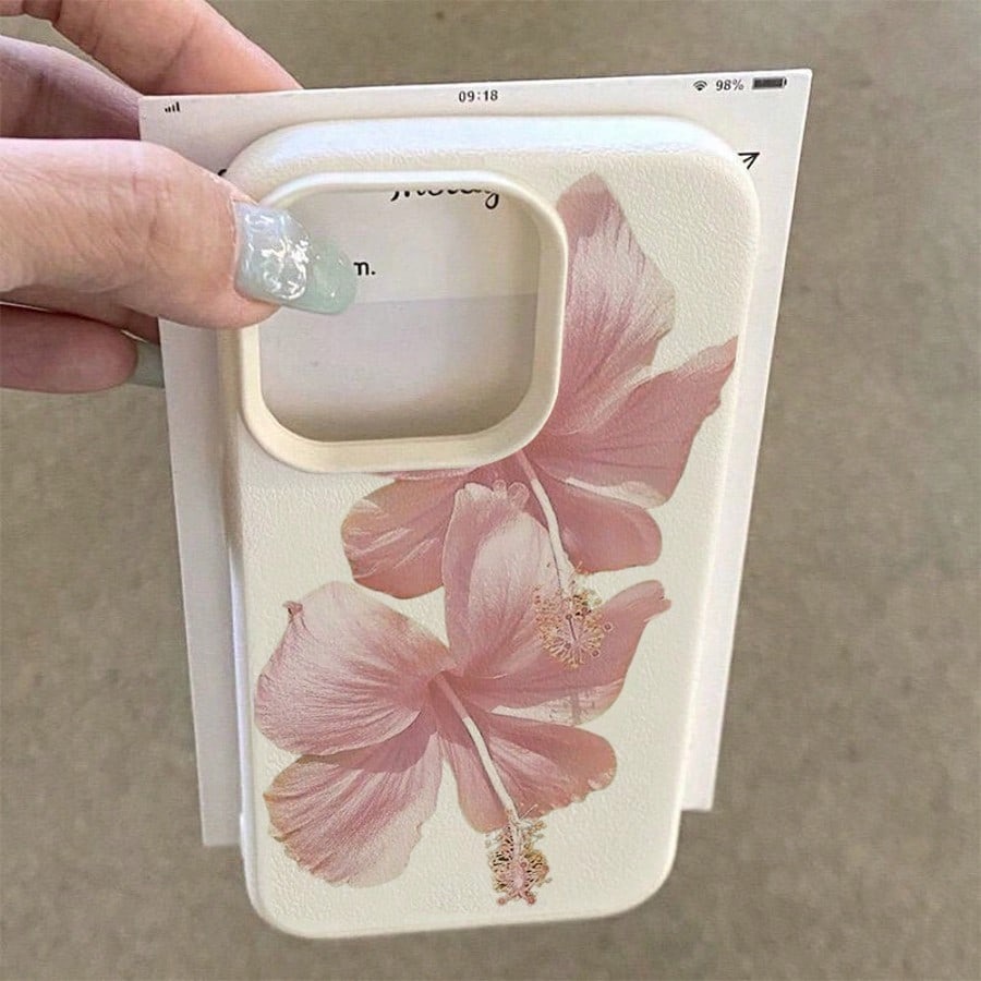 Pink Hibiscus Elegant High Aes - đánh giá và giá Phone Cases Aesthetic
