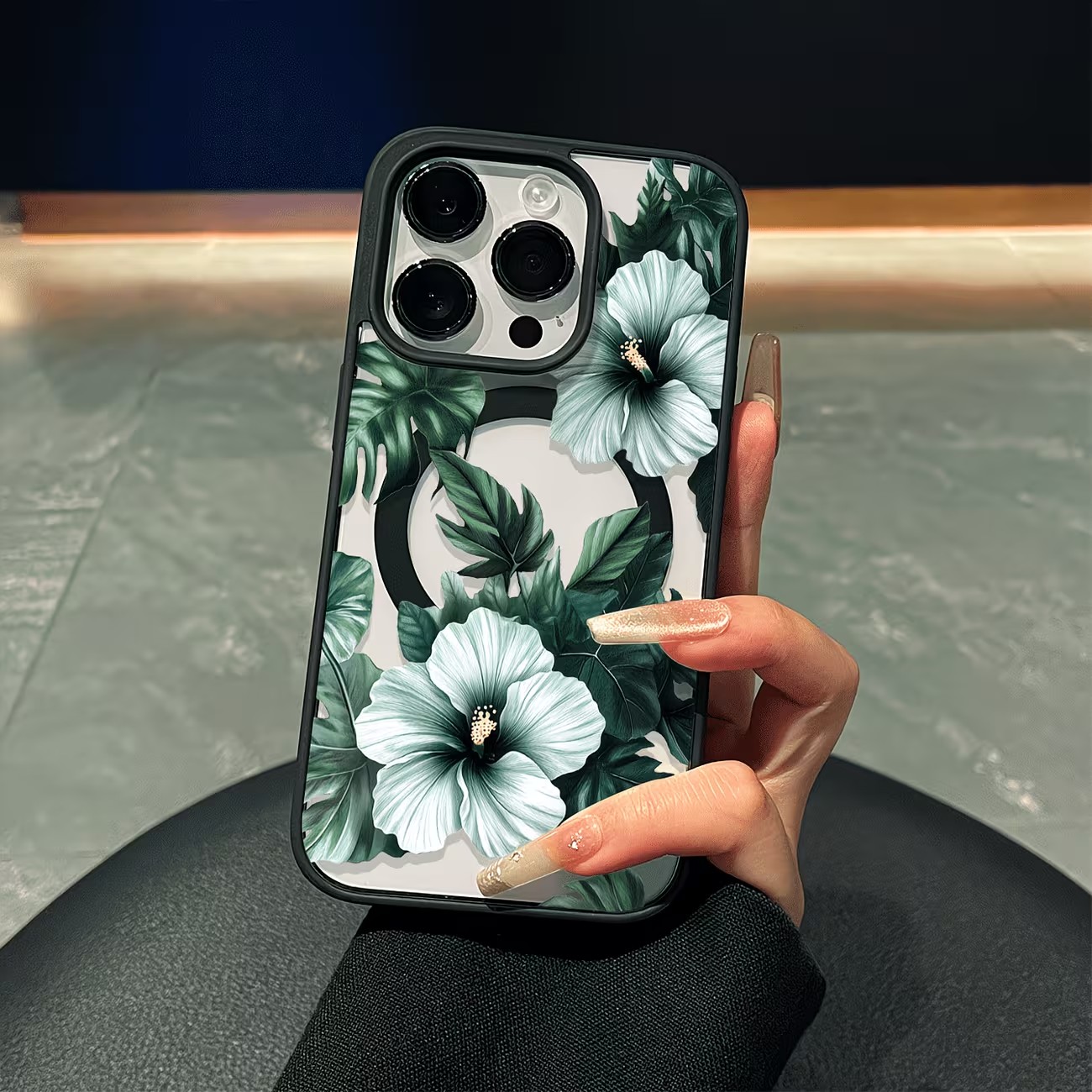 Green Floral Print Phone Case  - đánh giá và giá Phone Cases With Magnet