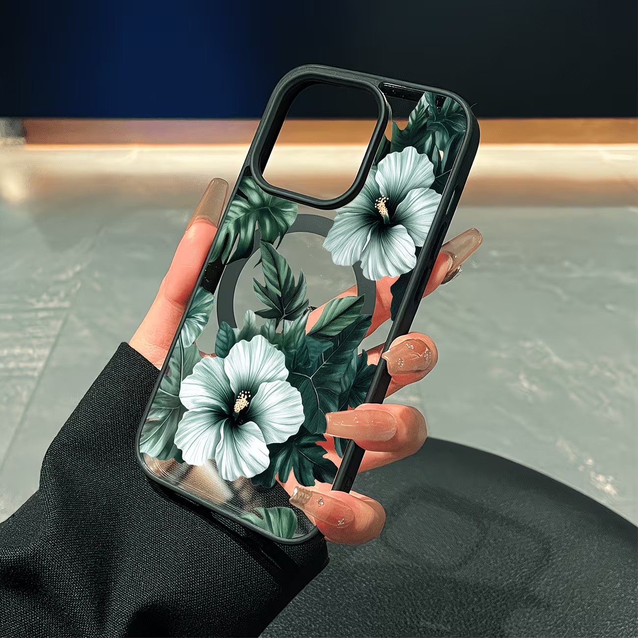 Green Floral Print Phone Case  - đánh giá và giá Phone Cases With Magnet